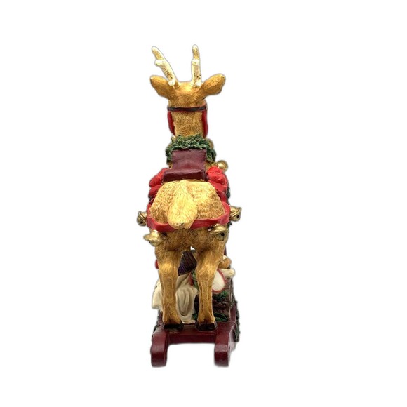 Vintage Hand Painted Christmas Musical Rocking Reindeer Plays Jungle Bells - Picture 7 of 13